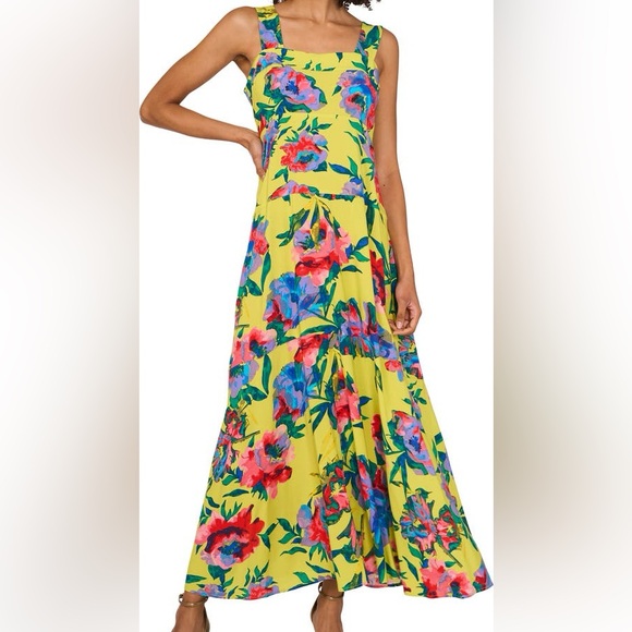 Vince Camuto Dresses & Skirts - Vince Camuto Floral Maxi Dress - Yellow and Multicolor